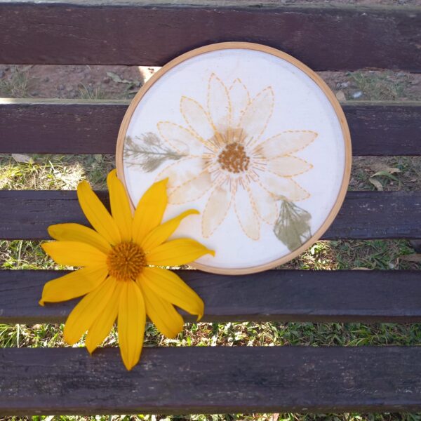 BASTIDOR DECORATIVO FLORES DE GIRASOL MEXICANO