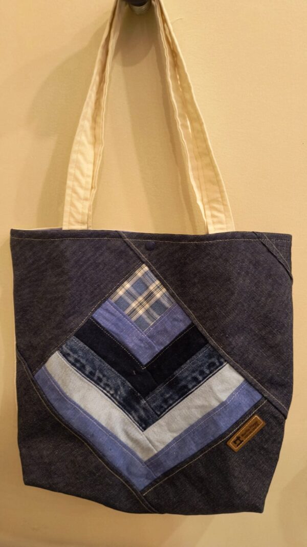 Ecobag botão jeans
